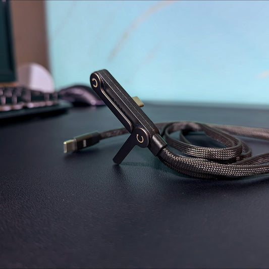 Cable USB-C 240W con Soporte Integrado Ajustable